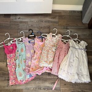 Assorted Girls' Floral and Pastel Summer Dresses - Pink, Mint, Lavender